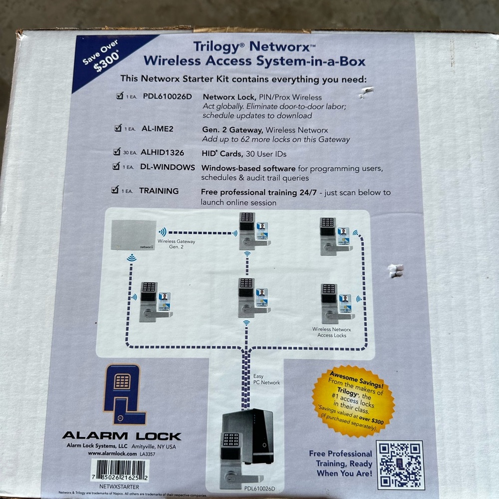 TRILOGY NETWORX WIRELESS ACCESS SYSTEM-IN-A-BOX WITH WIFI GATEWAY by AlarmLock